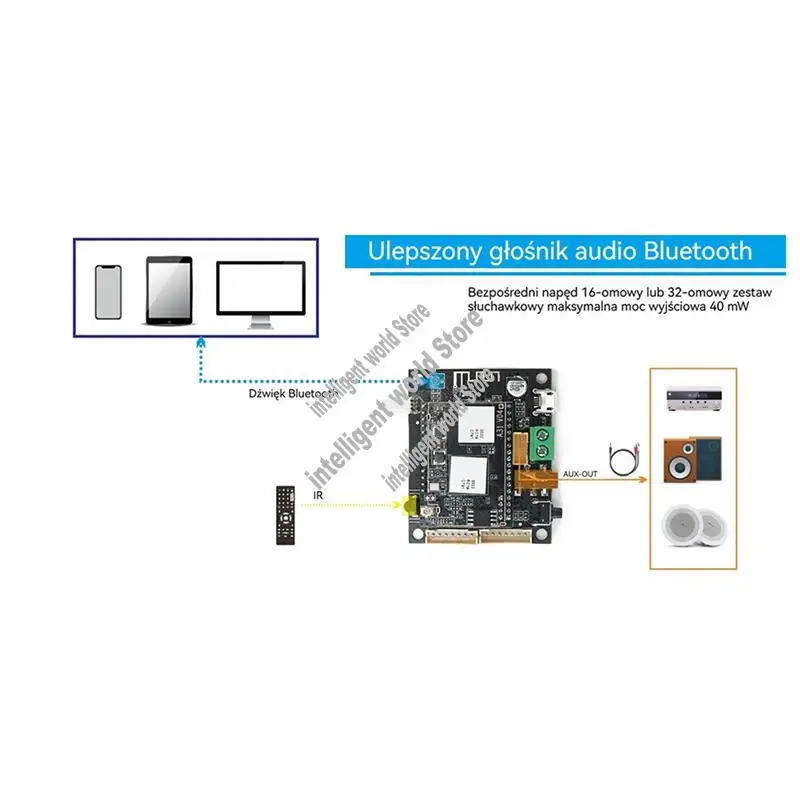 2X WB05 واي فاي وبلوتوث 5.0 وحدة بلوتوث I2S لوحة الإخراج التناظرية ESS9023 مع Airplay DLNA Wifi Audio-ABWO