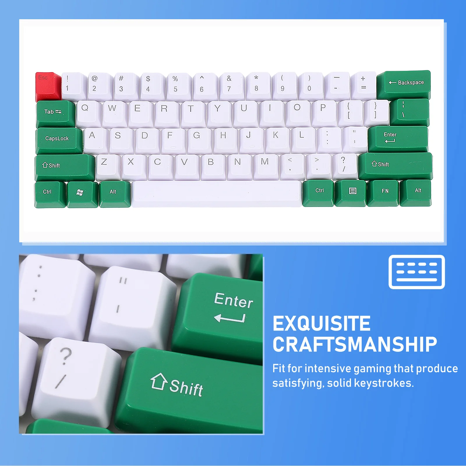 

2-Color Dye Sublimation Keycap Set Frosted Texture For 60% Mechanical Keyboard Diy Upgrade Decorative Computer Key Cap