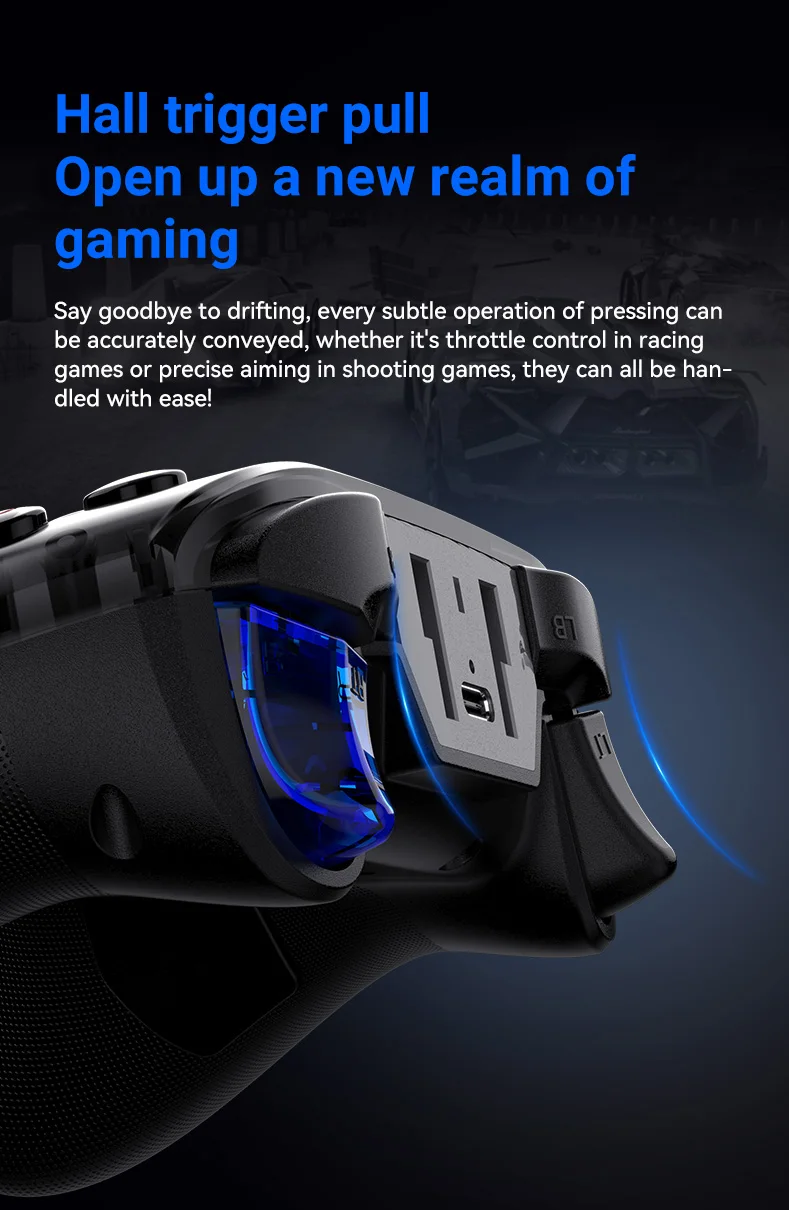 G7 Kabelloser Mobiler Spiele-Controller, Hall-Joystick, Trigger, Unterstützt Switch/Android/iOS/P4/PC, G6 Controller Upgrade-Version – Detail 3