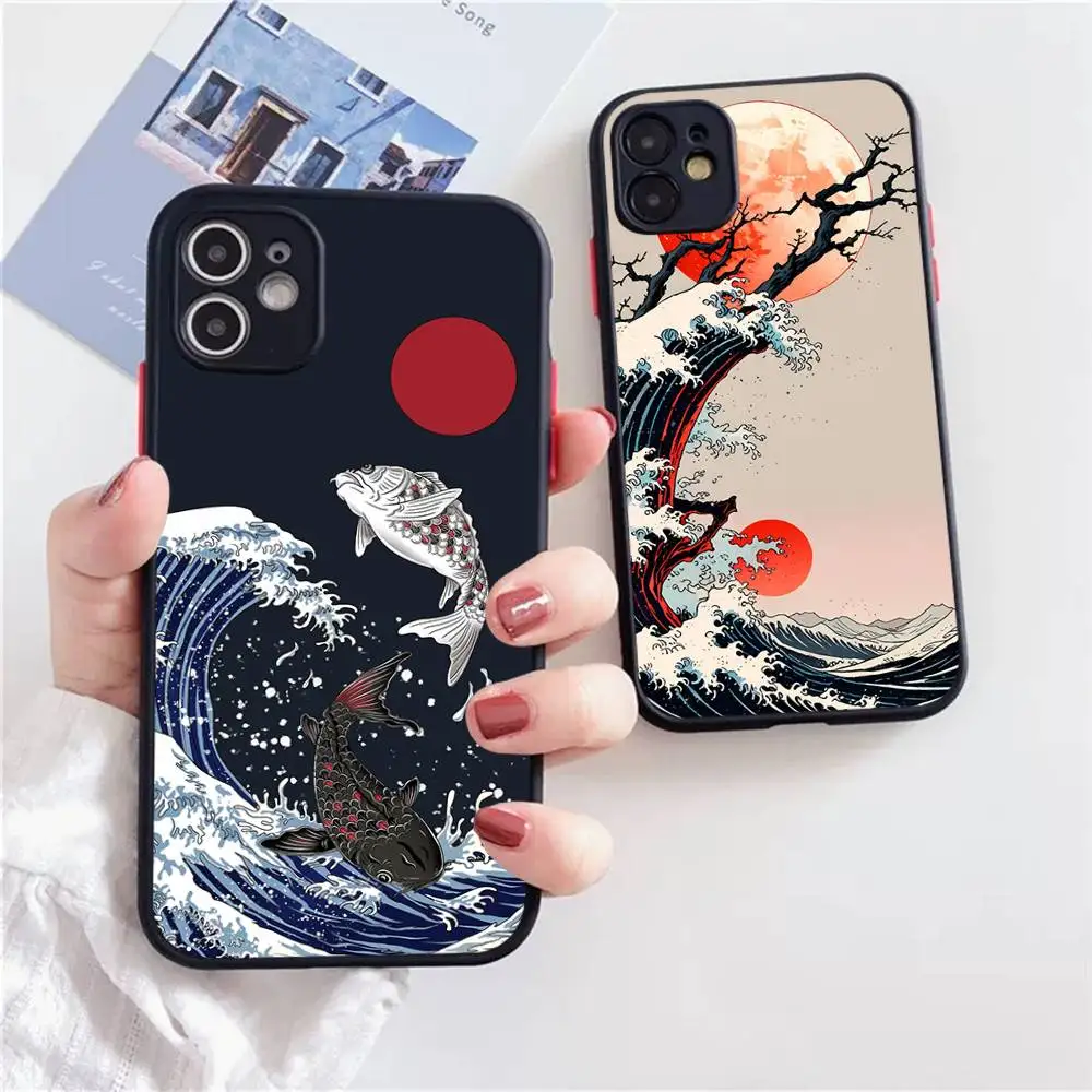 Противоударный матовый чехол для iPhone 16 15 14 13 12 11 Pro Max X XS MAX Mini (Япония, Токио, Осака, Канагава)