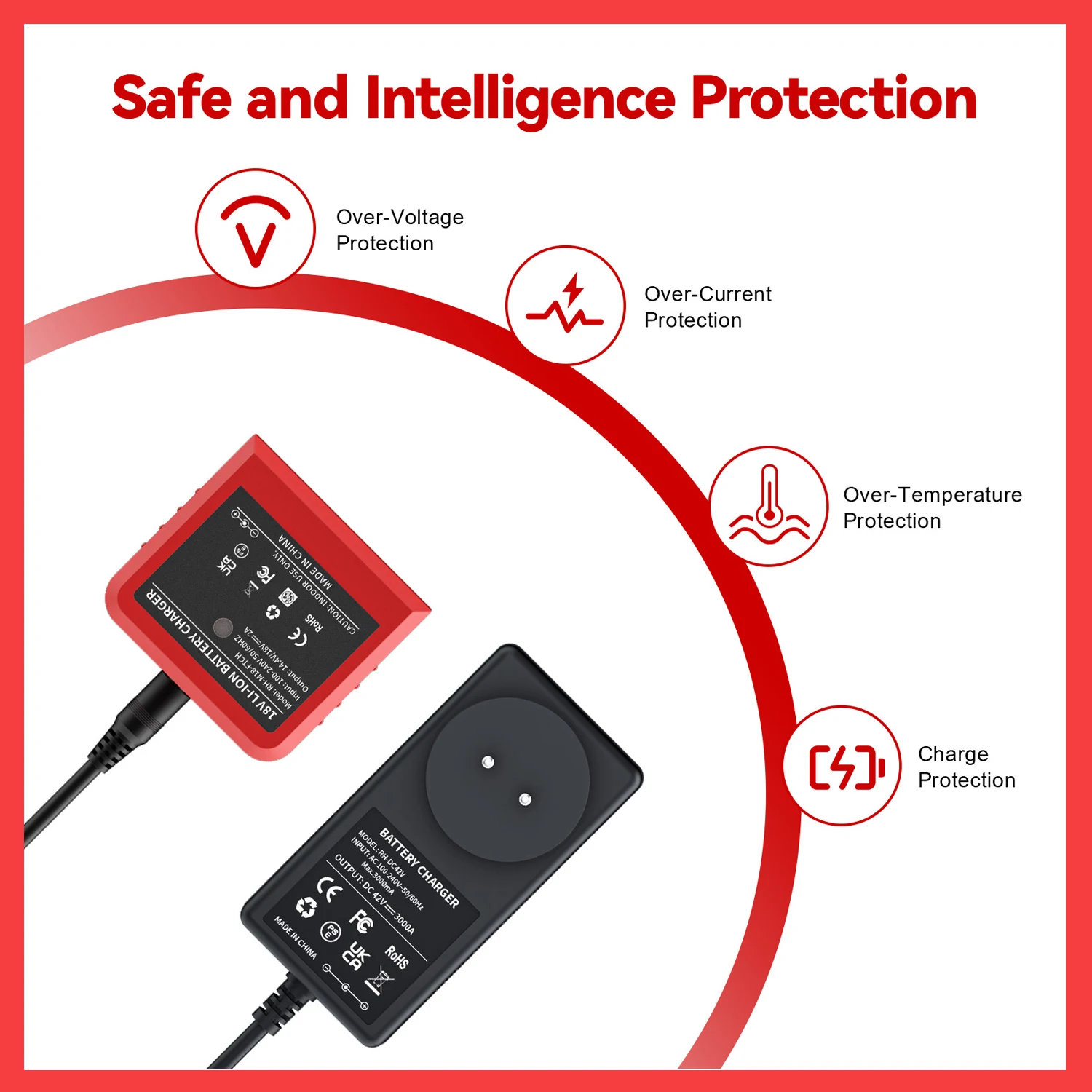 Carregador de bateria 100v-240v para milwaukee m18 bateria ue au reino unido eua plug carregador para milwaukee 18v ferramentas elétricas sem fio