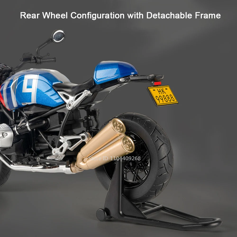 1:9 Nine T Kawasaki ZX-10R Motorcycle Model Toy Wheel Steering Shock Absorption Metal Diecast Motor Models Collectible Ornaments