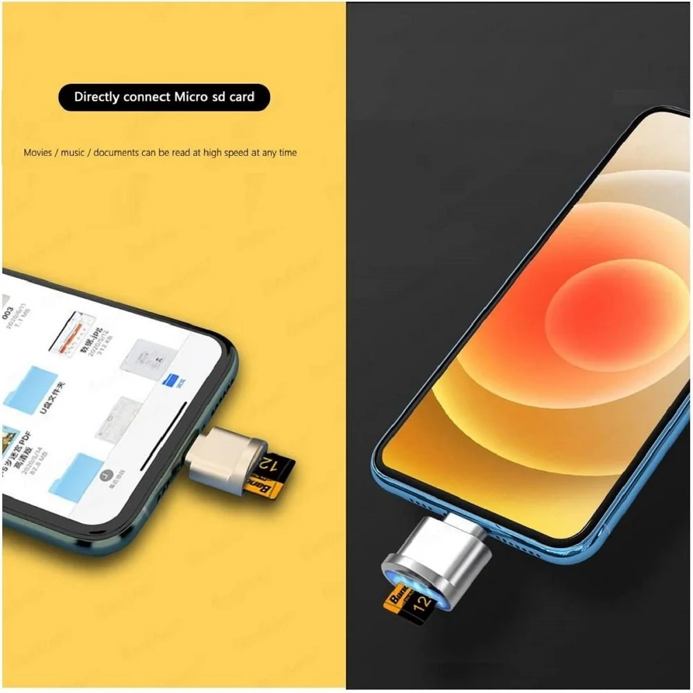 قارئ بطاقات Micro SD لهاتف iPhone T-flash Reader لقارئ بطاقات الذاكرة USB C TF محول TF لهاتف iPhone Type-c