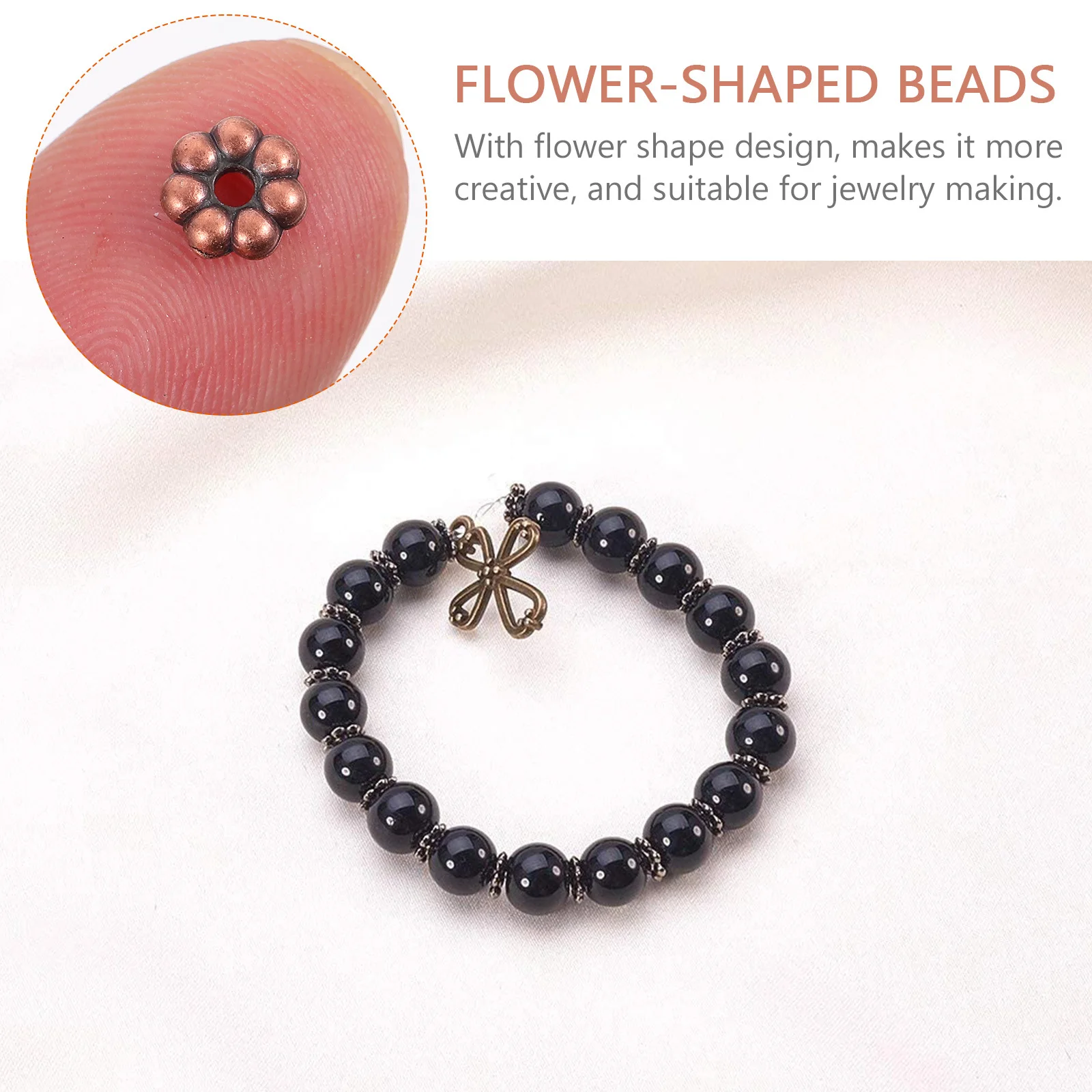 2000Pcs Delicate Flower Shape Beads Plastic Accessories for Jewelry Making Bracelets Necklaces DIY Flower-Shaped Beads