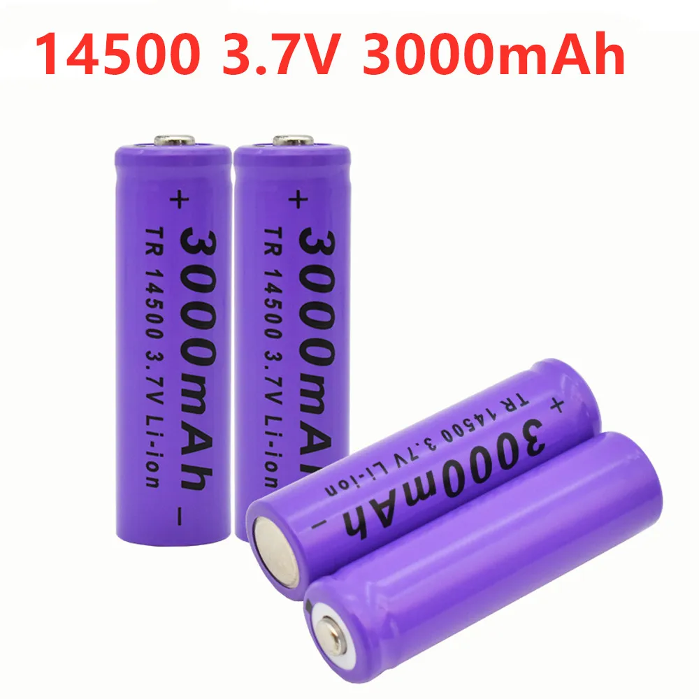 

14500 Lithium Battery 3000 Large Capacity Rechargeable 5 Size 3.7V Strong Flashlight Mouse Toy