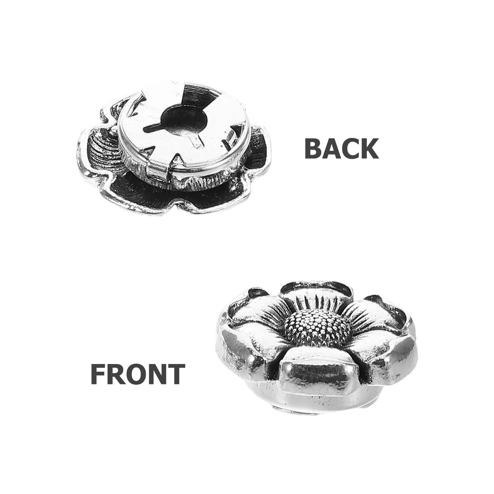 2Pcs Women Cuff Links Vintage Retro Design Alloy Shirt Cuff Adapters Antiexposure Button Covers Versatile Elegant Jewelry Outfit