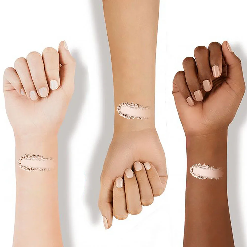 DNM Matte Full Coverage Pressed Powder Foundation พร้อมพัฟ Applicator, 24H Fresh Wear Matte Weightless Finishing Powder แต่งหน้า