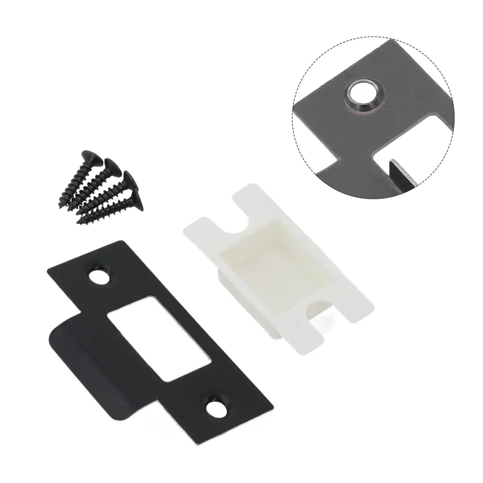 Deadbolt Cover Latches Plate Door Lock Latch Guide Plate With Screws For Garage Deadbolt Cover Plate Door Latch Fitting Hardware