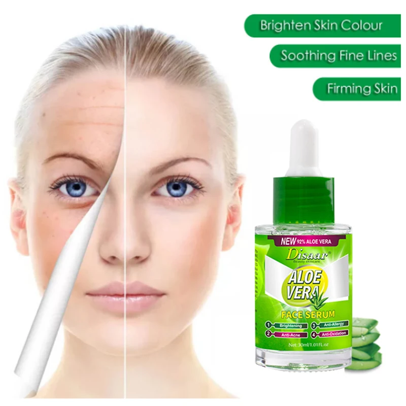 

Face Serum Anti-Aging Smoothing Firming Moisturizing Skin Care Natural Extraction Aloe Fade Black Spots Even Skin Tone 30ml