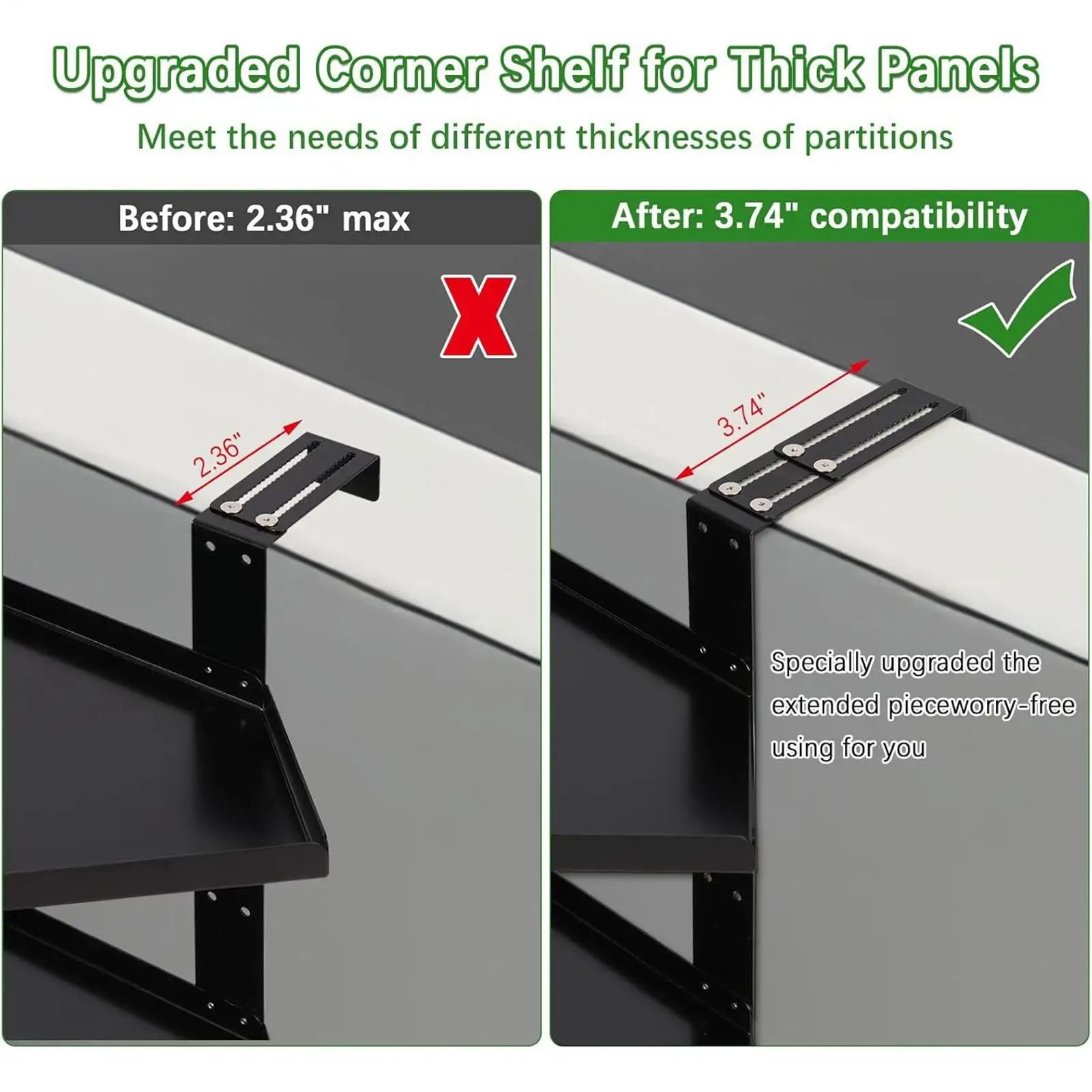 

Cubicle Corner Shelf 2 Layer Bookshelf Height Adjustable Cubicle Storage Organizer With Hooks For Office Home Kitchen Bathroom