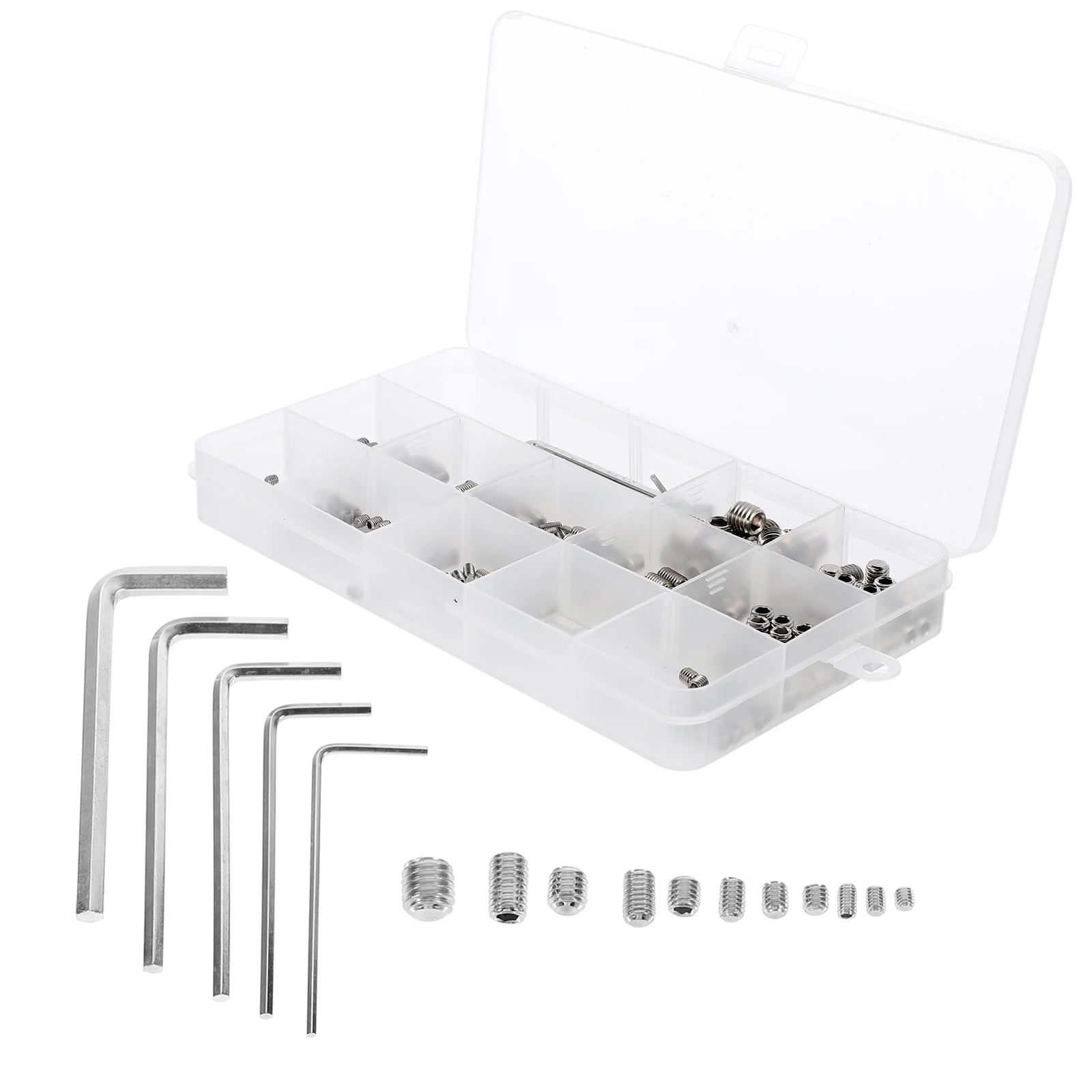 

240pcs Screw Wrench Set Allen Head Socket Stainless Steel Repair Kit Short Bolts Home Garage Allen Head Socket Tools