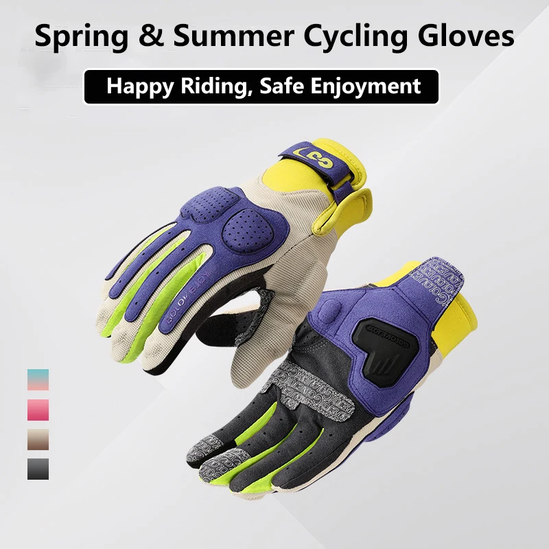 Spring and summer cycling gloves for men and women, safety gloves for cycling, motorcycle gloves, anti fall gloves