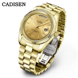 CADISEN Automatic Watch Men Mechanical Watch 40mm Meteorite Surface Stainless Steel Sapphire Japan Miyota 8285 Luxury Watches