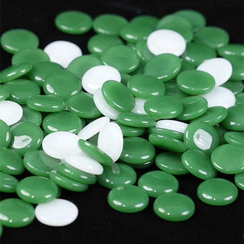 

Jade Weiqi Chess Game, Go Game Chess Set, 361 D2.2cm Green White Stone Chess Pieces, No Chessboard, Table Game, Wuziqi