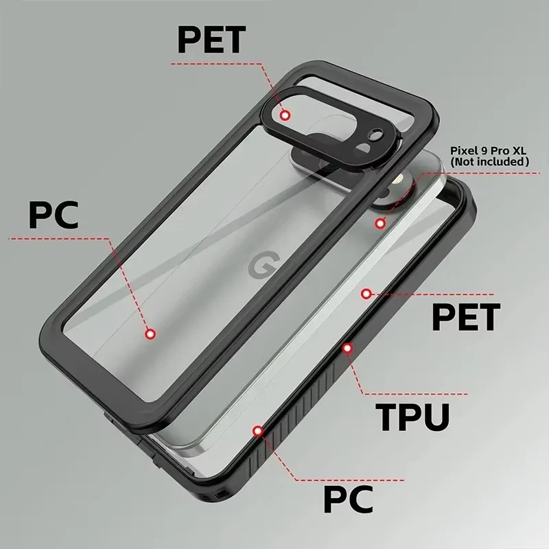 IP68 Waterproof Case For Google Pixel 9 Pro XL 7 8 Pro 7A 6A 8A Metal Aluminum Diving Underwater Swim Outdoor Sports Cover