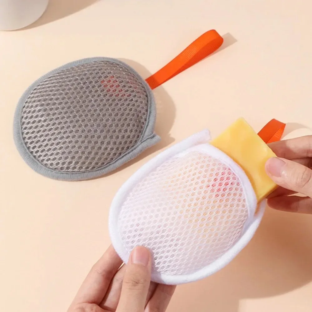 1/3/6PCS Sandwich Soap Net Bag Double Sided Soap Bubble Net Bath Foaming Mesh Facial Cleanser Lather Pouch for Shower Face Wash