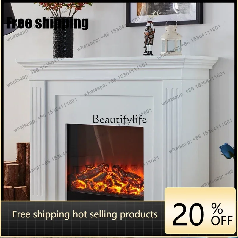 Factory Direct  American fireplace decorative cabinet solid wood modern simple light luxury background wall simulation