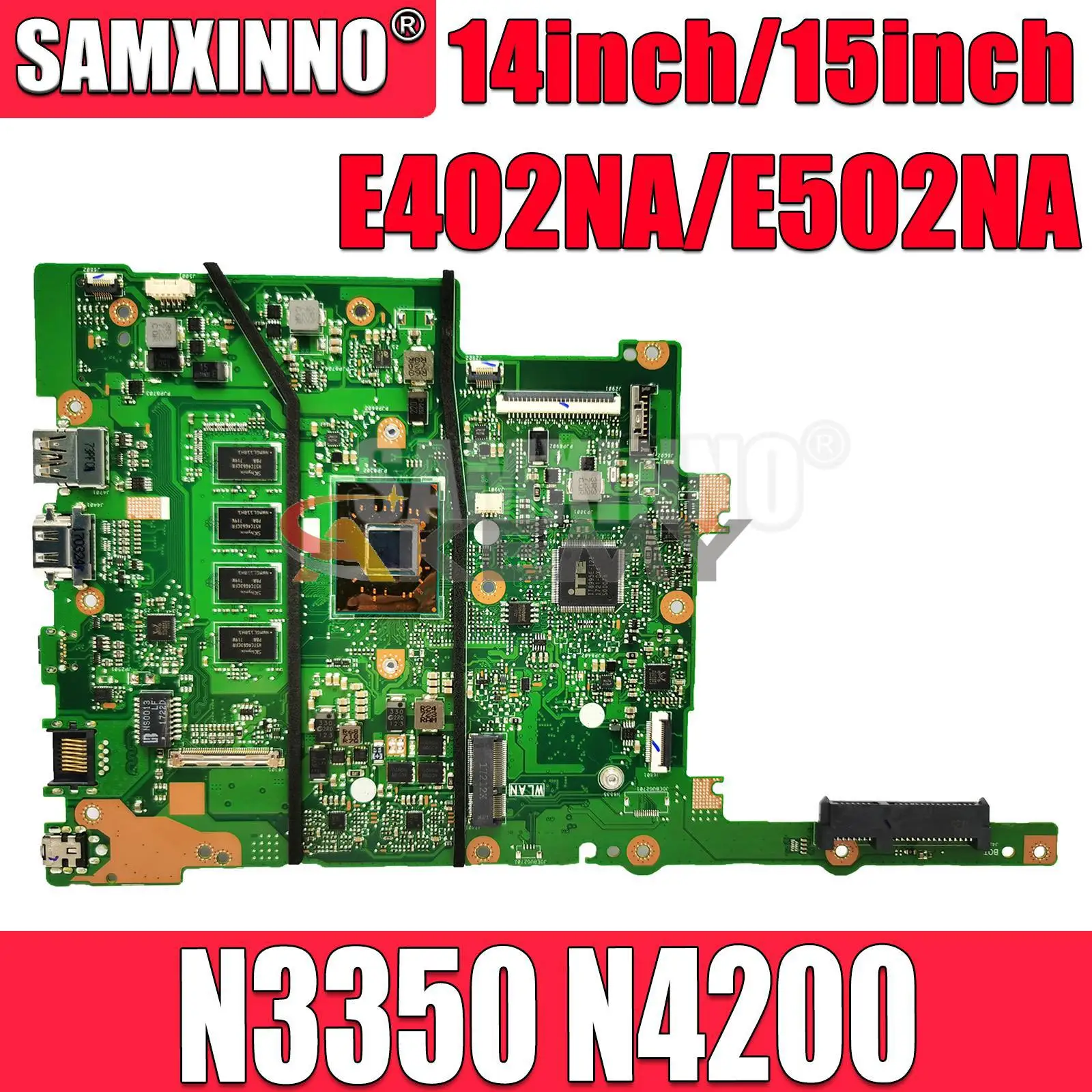 E402NA E502NA Laptop Motherboard with 2GB/4GB RAM N3350 N4200 CPU For ASUS E402N E502N R417N R416N Notebook Mainboard