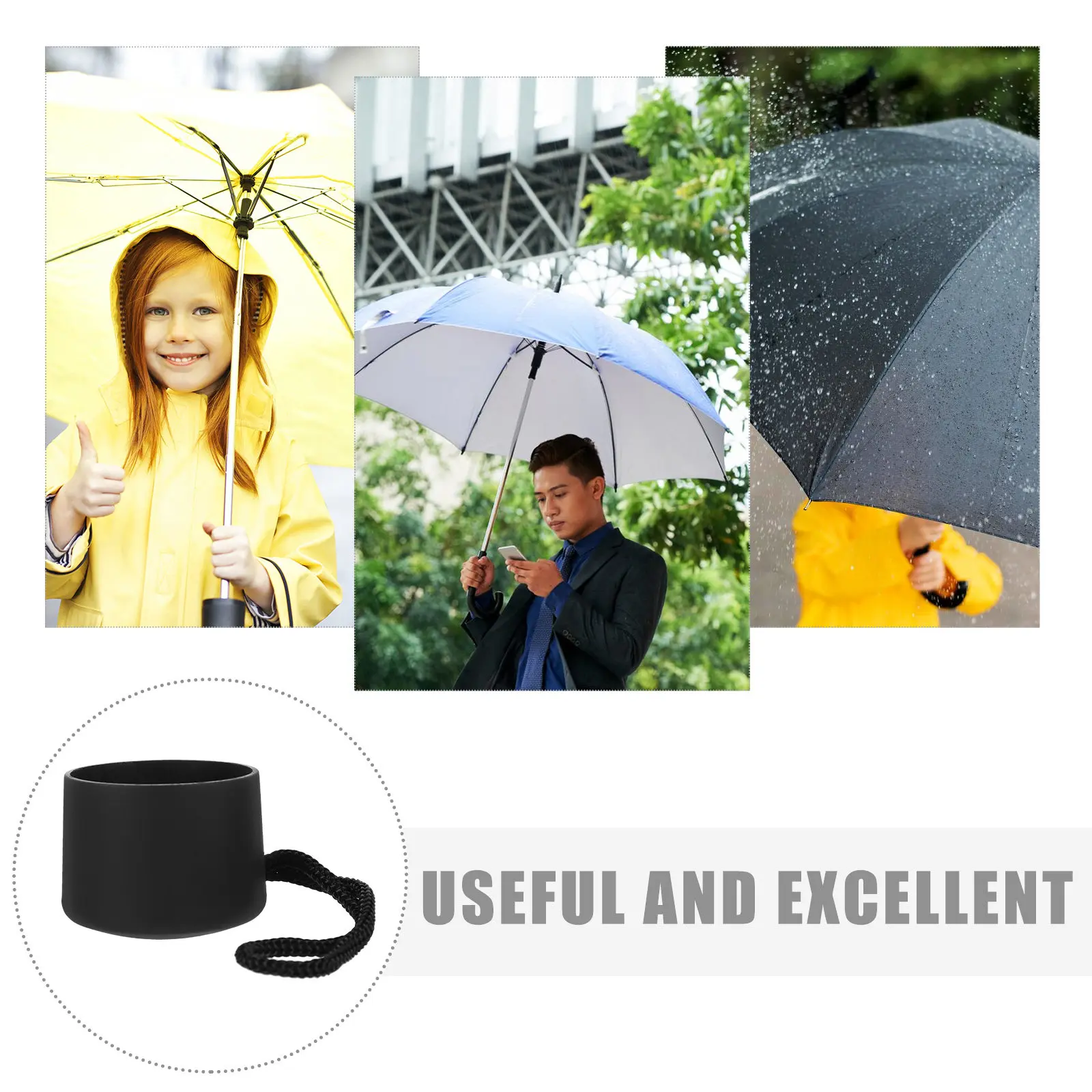 13-14Mm Thread Umbrella Handle Replacement Lightweight Plastic Grip Suitable Foldable Umbrella Daily Use Compact Handle