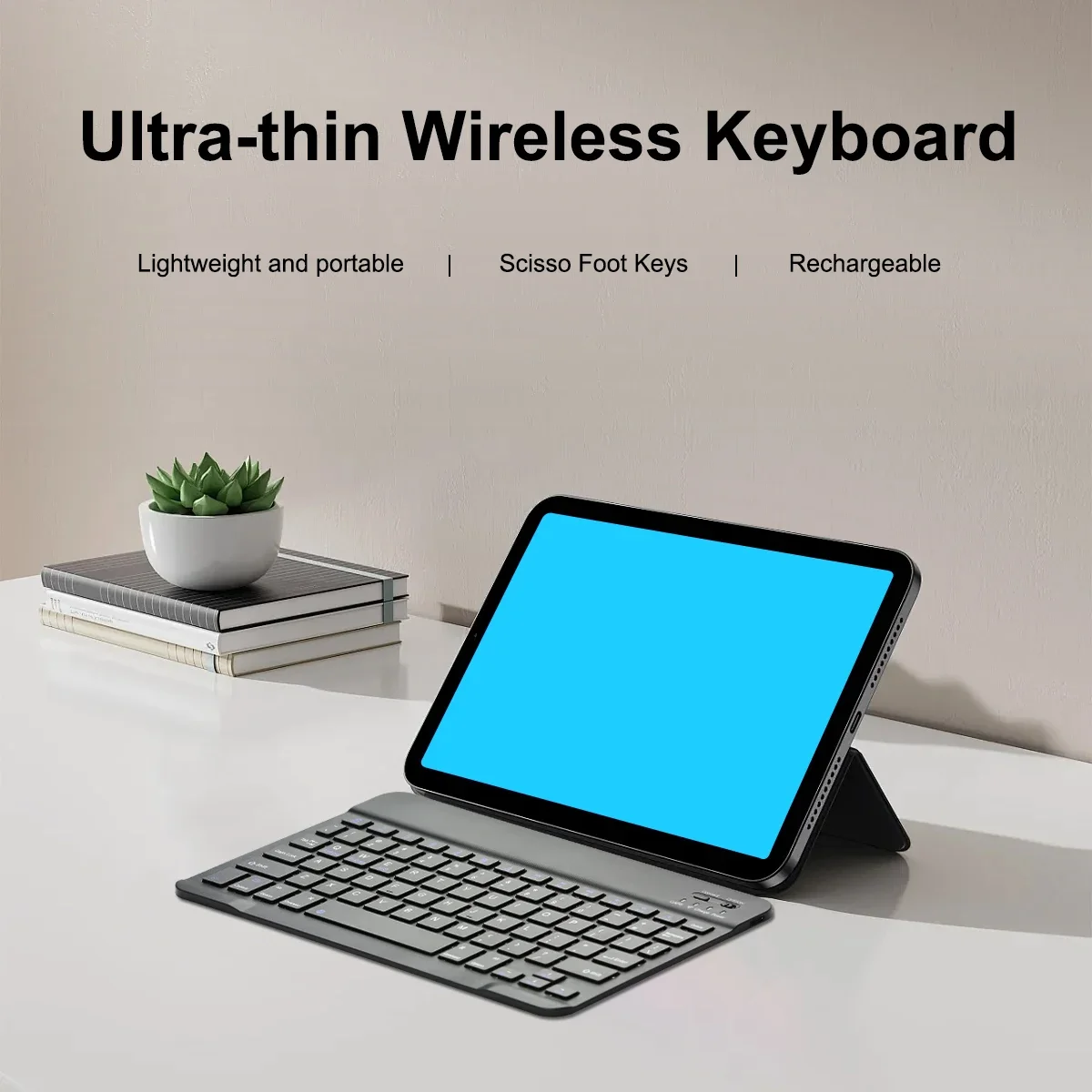 Wireless Bluetooth-compatible Keyboard,Ultra Slim Keyboard for Computer Desktop PC Laptop Surface Smart TV and Windows 11/10/8/7