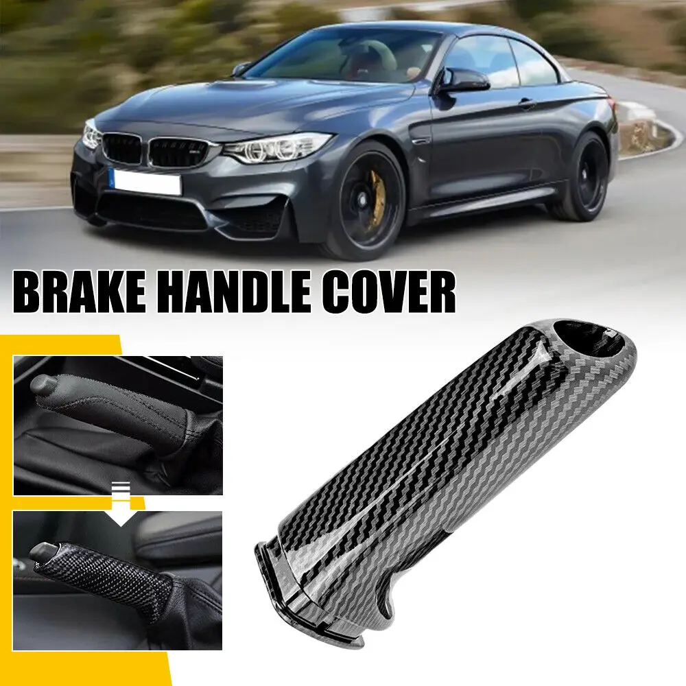 Coperchio maniglia freno a mano in fibra di carbonio adatto per BMW serie 3 E46 E90 E91 E92 E93 F30 F32 F80 2005-2018