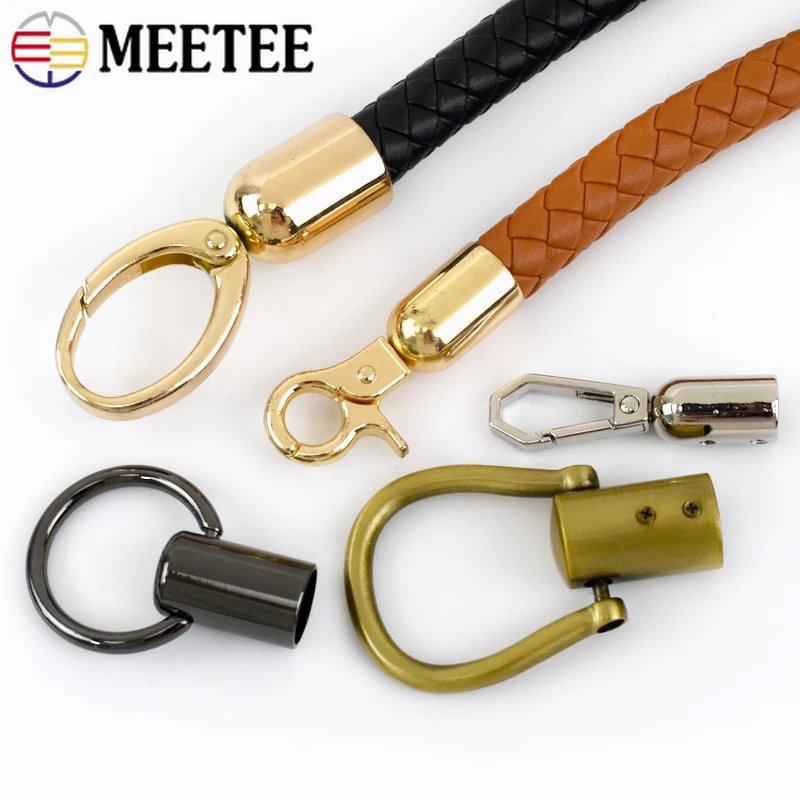 2/4/10Pcs Metal Buckles Tassel Cap Clip Cord Lock Stopper Bag Strap Connect Hanger Clamp Hook Handbag Handle Buckle Accessories