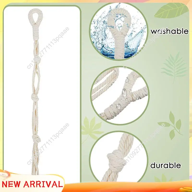 N84R 4 قطع مكرامية البيج شماعات النبات موسع حبل النبات سلة معلقة موسع أصحاب وعاء النبات المعلق الكبير