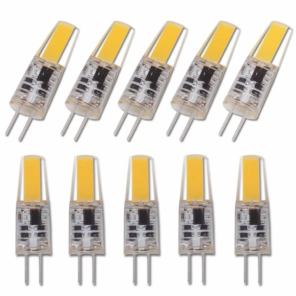 10PCS Cob dimmable Mini G4 Led wick lamp 6W bulb AC 12V/220V candle lamp replace 30W/40W halogen lamp 2508 bead for pendant lamp