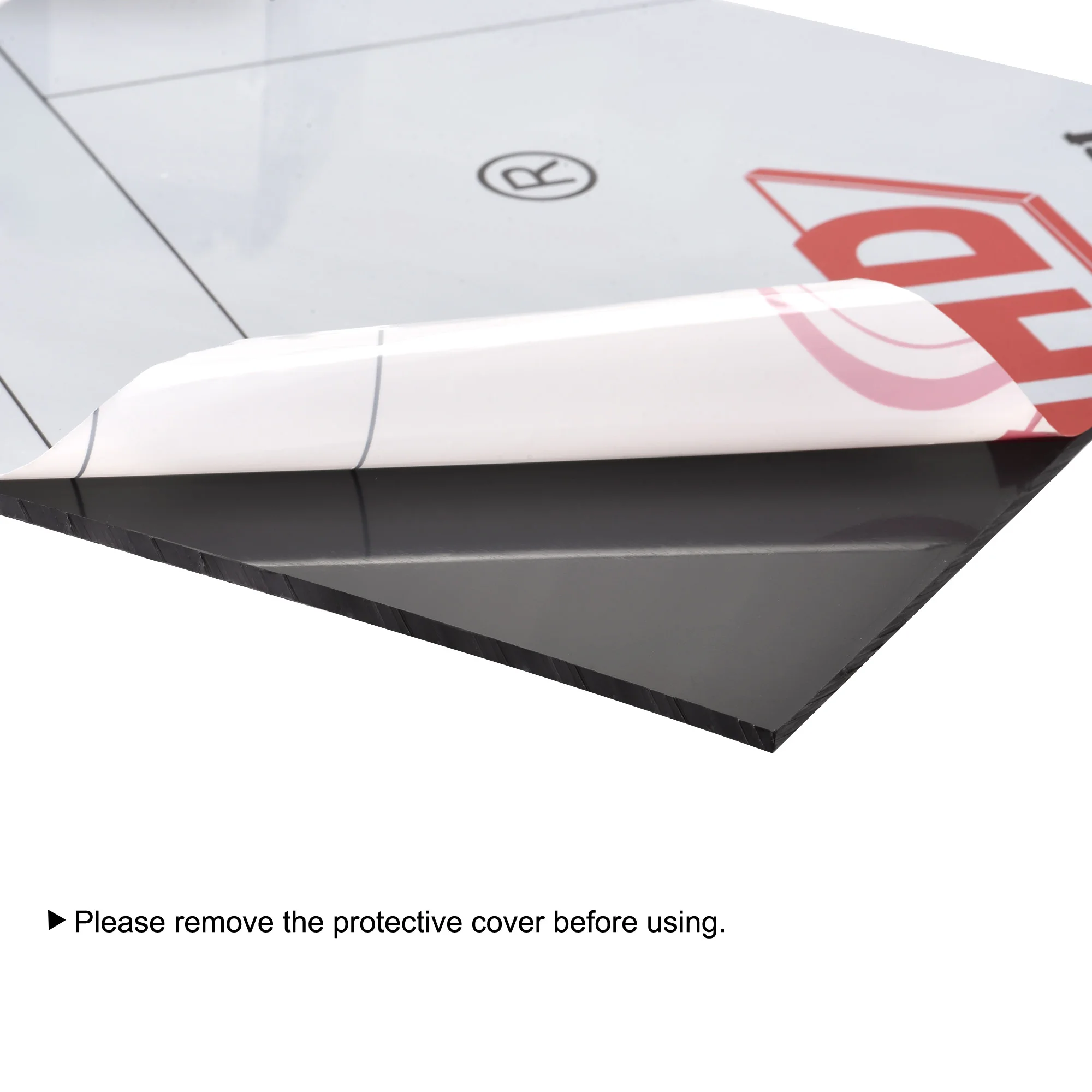uxcell UHMW Sheet Ultra High Molecular Weight Polyethylene Sheet Hard Plastic Sheet Board 12''x 12 '' x 0.08'' Black 2 Pcs
