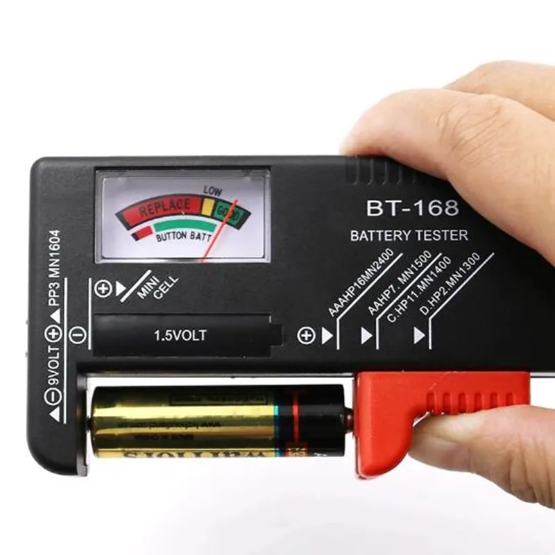 Digital Lithium Battery Capacity Tester BT-168 Checkered load analyzer Display Check Button Cell Universal Test Dropship