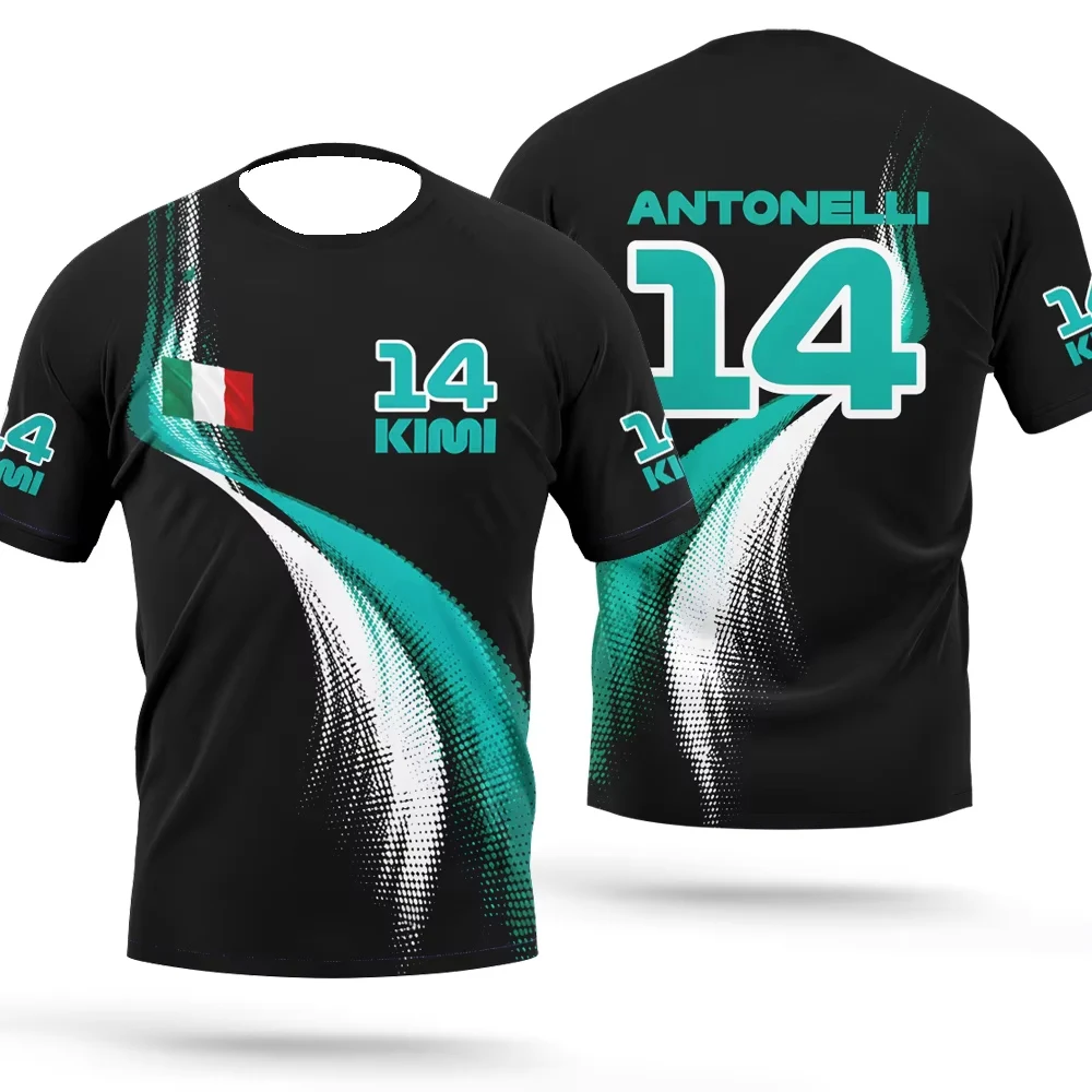 Formula Racing Nummern-Grafik Kurzarm-T-Shirt Familien-Partnerlook Atmungsaktiv Schnelltrocknend Rennsport-Fan Freizeit-T-Shirt – Detail 9
