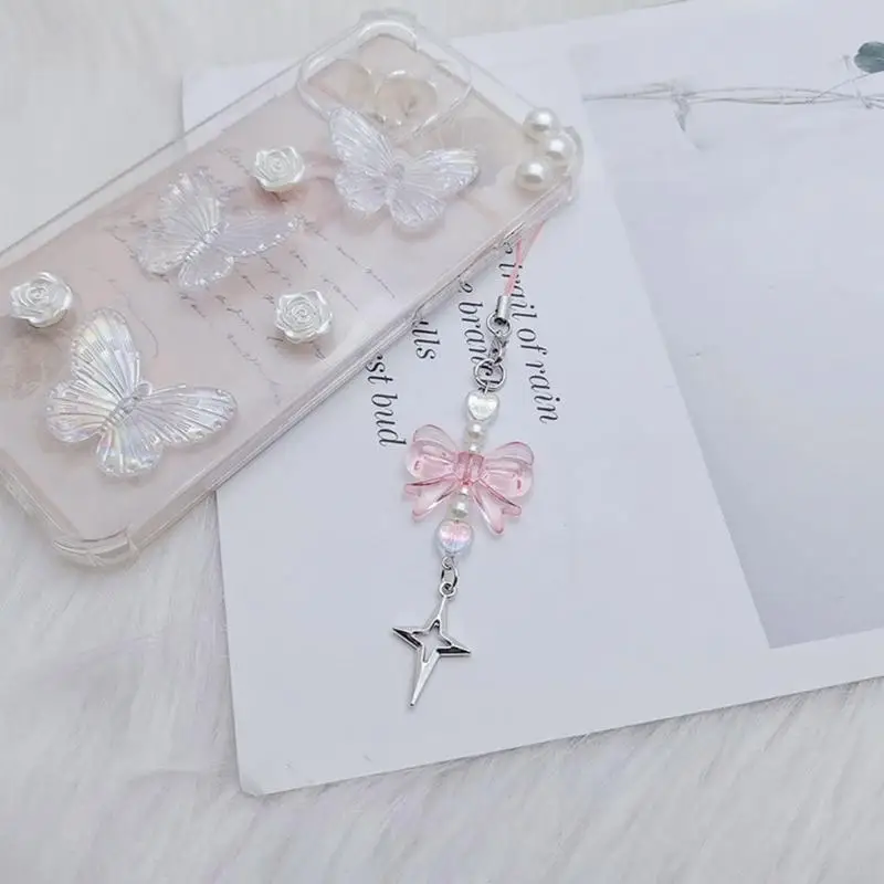 Y4UE BOWKNOT Heart Star Thone Brap Braps Ключи для подвески для подвески