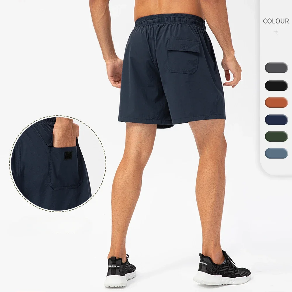 Men's Gym Shorts Double Deck Fitness Wear Casual Workout Clothes Basketball Training Pants Running Shorts Sportswear Male Shorts