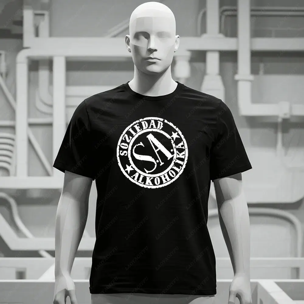 Soziedad Alkoholika Man T-shirt Thrash Punk Rock Metal Band Fans T Shirt Hot Sale Casual Fashion Loose Soft Tshirt Song Fan Tees