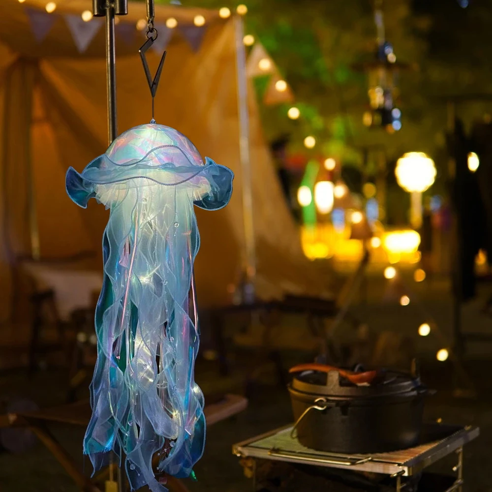 Mermaid Theme Party Decor DIY Jellyfish Lantern Under The Sea Colorful Jellyfish Little Mermaid Ocean Parti decor Baby Shower