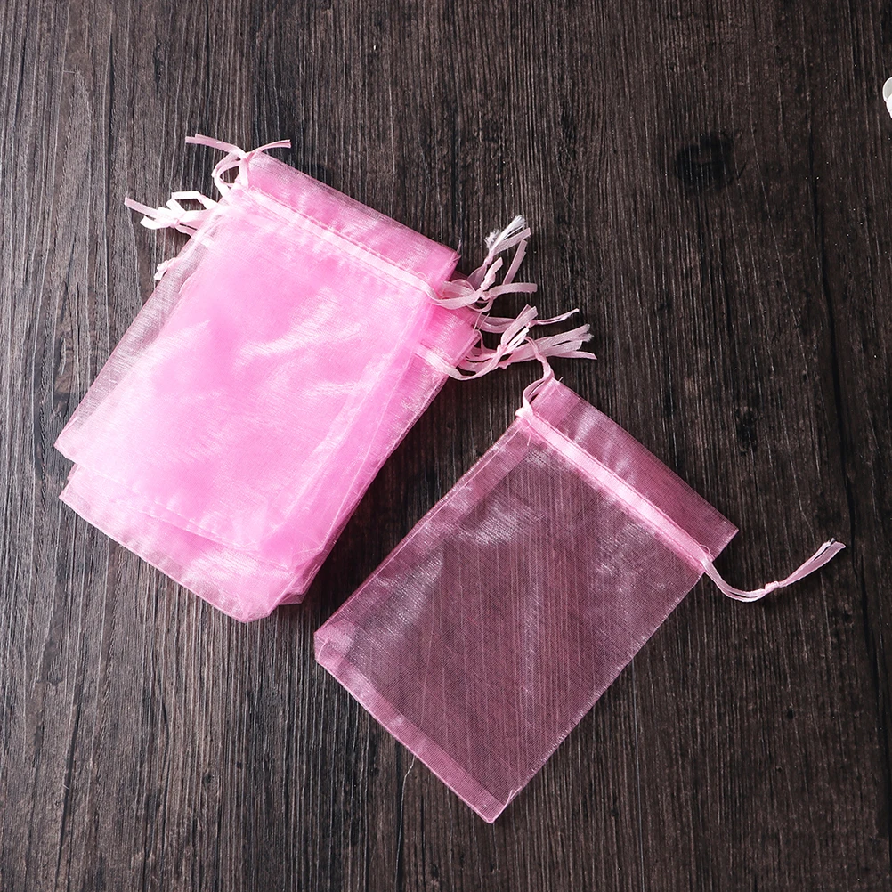 

100 Pcs Pearl Gift Bags Organza Candy Drawstring Wedding Party Favor Small Jewelry Bags Eco Friendly Quality Material Premium