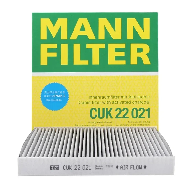 MANNFILTER CUK22021 Cabin Air Filter For SMART Fortwo Cabrio Forfour(453) 0.9 Brabus 04.2018- 0.9T 1.0 A4538350300 CUK2132