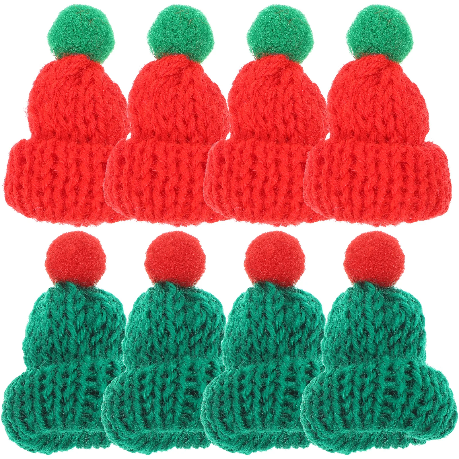 

20Pcs Miniature Knitting Hat Christmas Party Supplies Decor for Wine Bottles DIY Craft Projects Xmas Tree Ornament