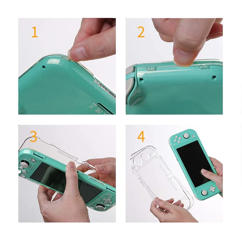 DATA FROG Nintendo Switch Lite Game Console Full Cover Crystal Case Anti-Slip Protective NS Accessories