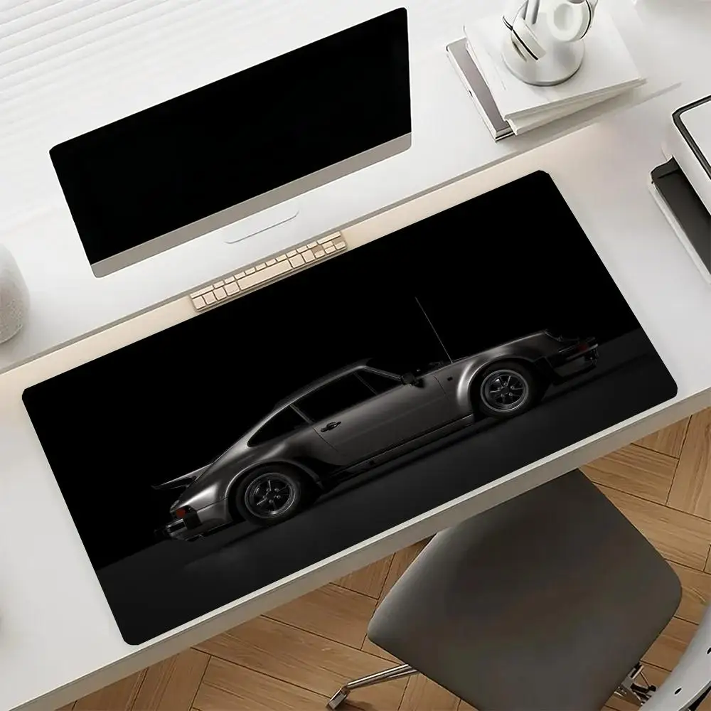 Metallic Smooth Vintage Silver Sports Car Games Playmat Mousepad Rubber Non Slip High Definition Print For Laptop Mouse pad