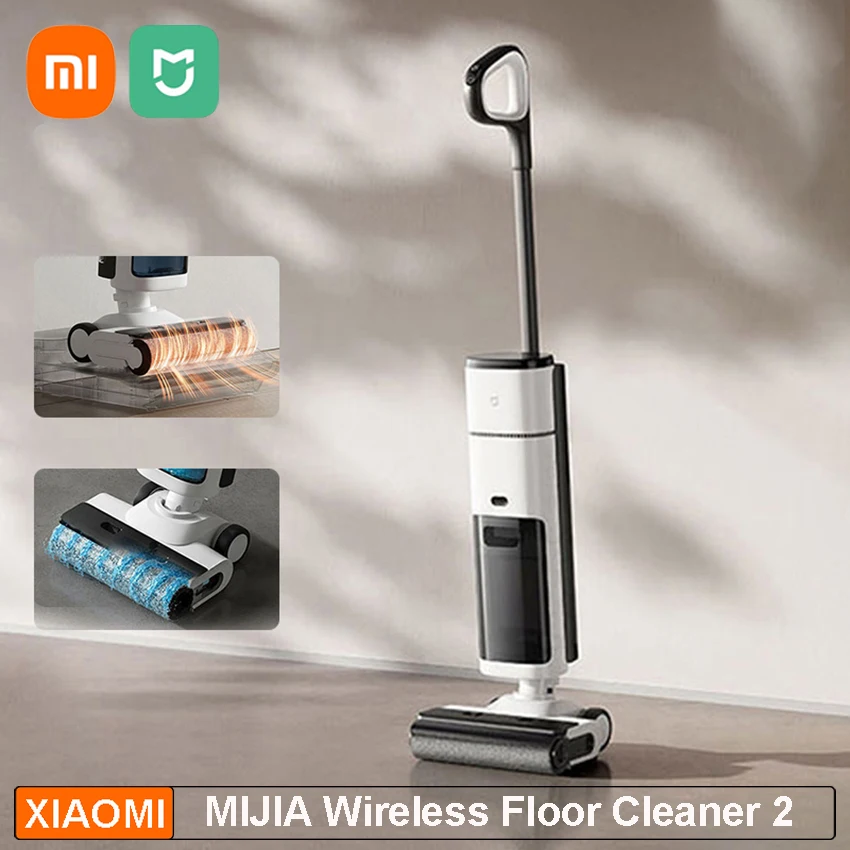 

XIAOMI MIJIA Intelligent Wireless Floor Scrubber 2 Suction, Drag and Wash Integrated Self-cleaning Hot Air Drying Vacuum Cleaner