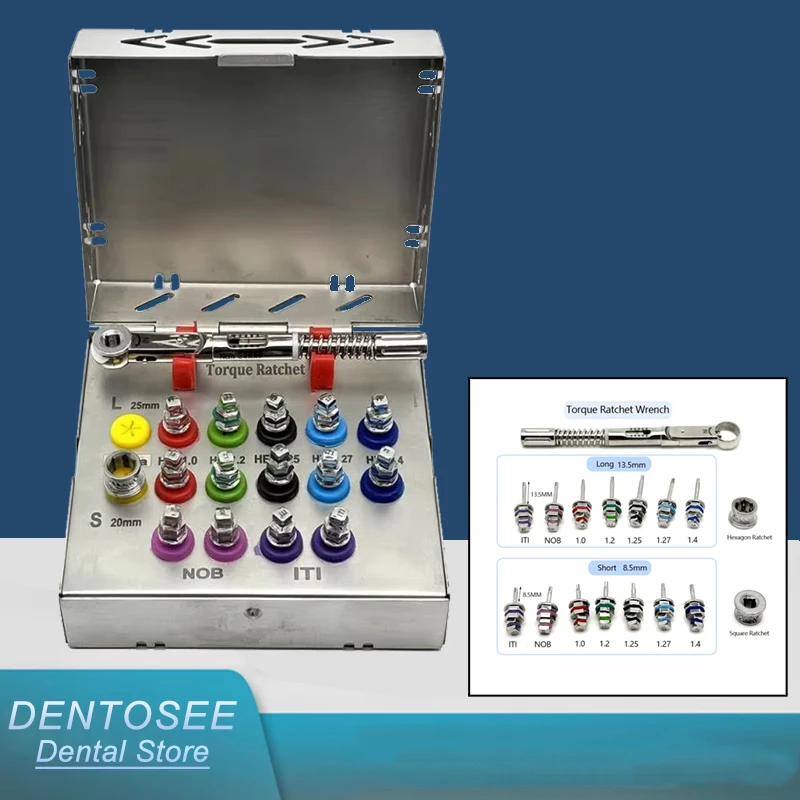 

Dental Universal Implant Torque Screwdrivers Wrench Dental Implant Restoration Tool Kit Dentistry Implantology Tools Dentist