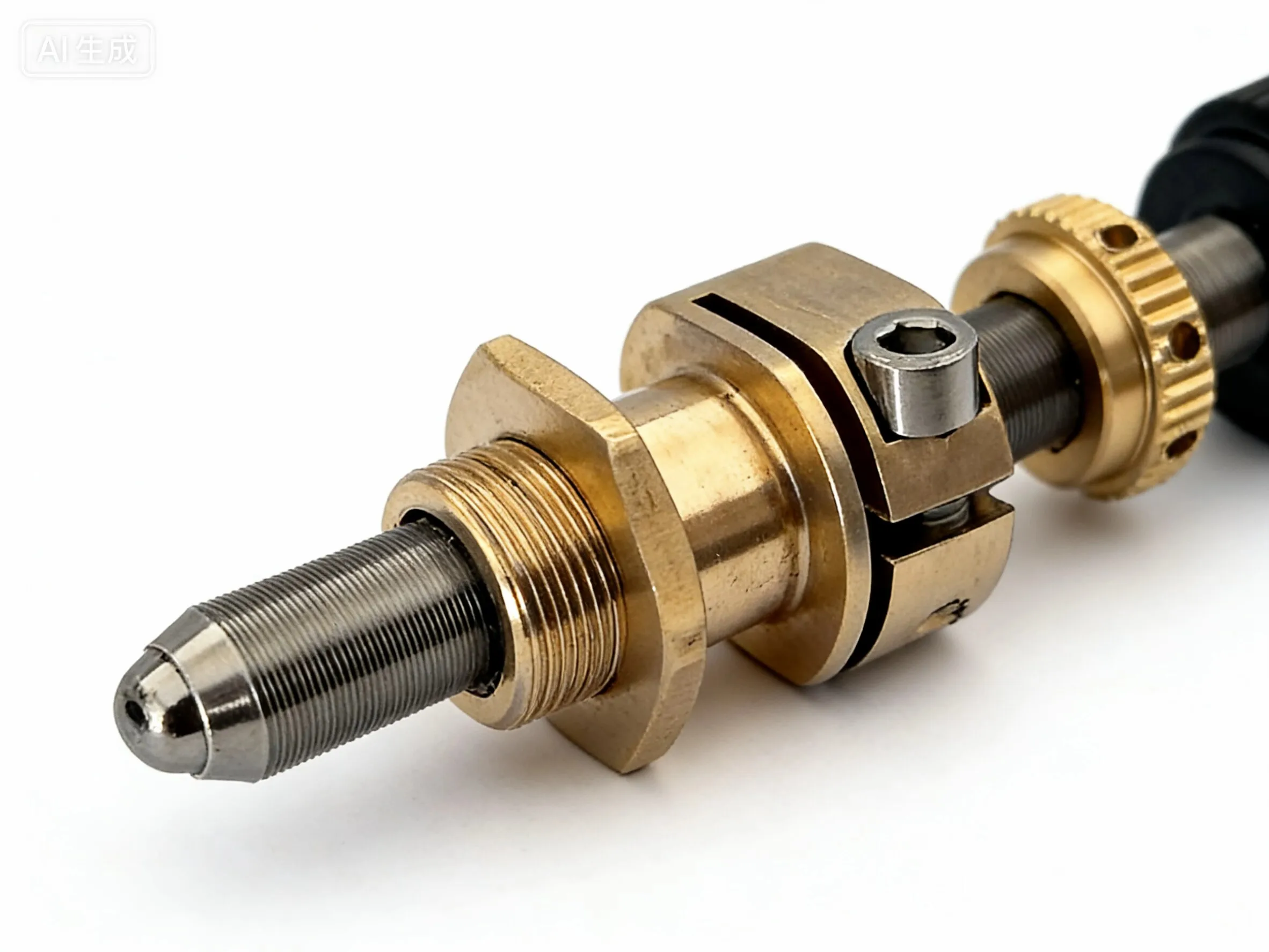 Precision Fine-threaded Adjusting Screw with Built-in Locking Hexagonal Nut for High-precision Stability Nut