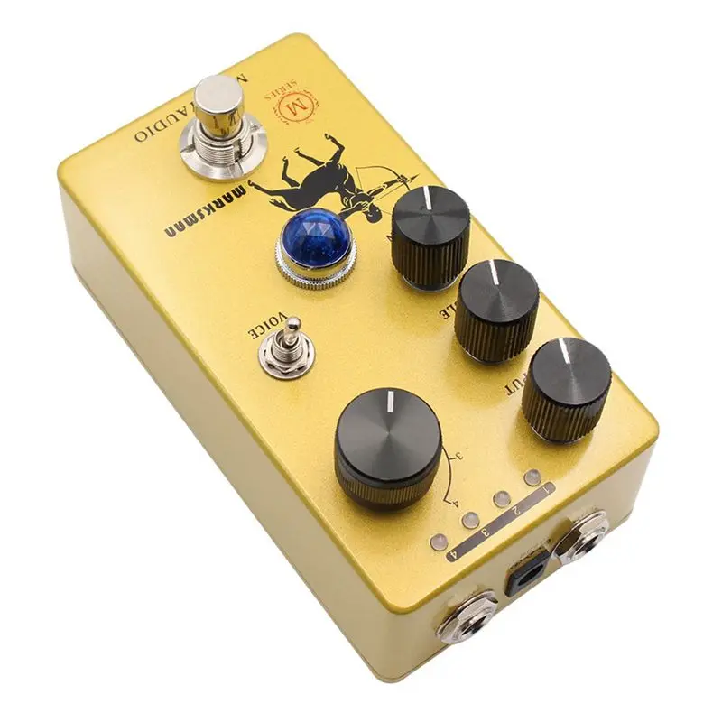 

Гитарная педаль эффектов MOSKYAUDIO MARKSMAN A61P: высокопроизводительный дисторшн и овердрайв для электрогитары, 3 регулятора, 4 режима