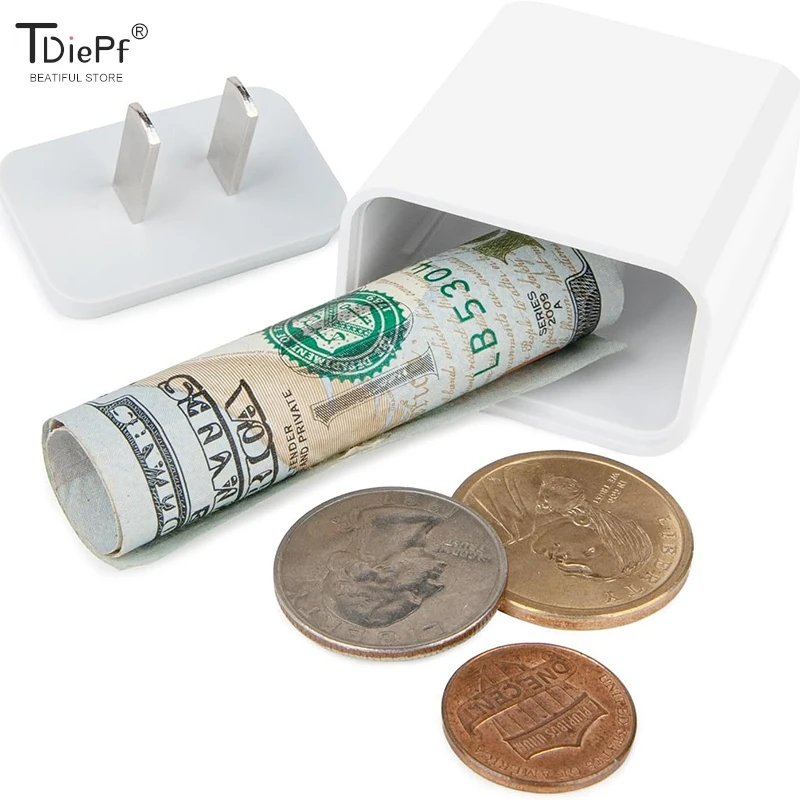 Private Money Box Fake Charger Plug Fake Charger Plug Secret Jewelry ⁣⁣⁣⁣Hidden Storage Medicine Case Secret Hidden Storage Box