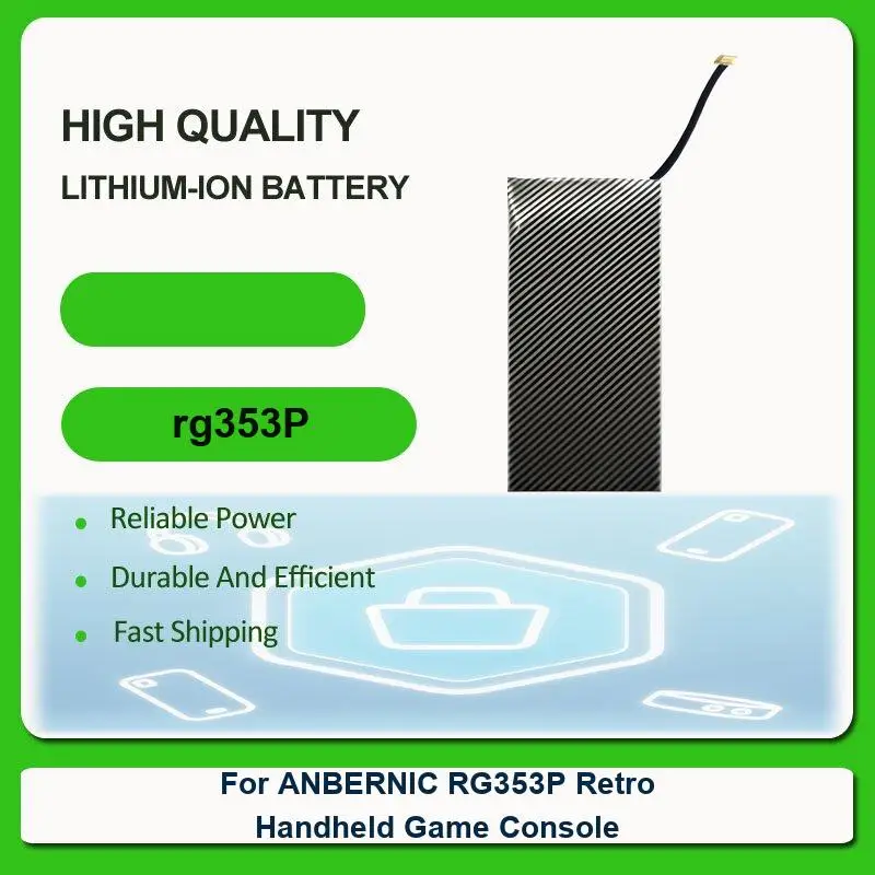 Battery For ANBERNIC RG351P Retro Handheld Game Console RG353P RG350 RG350M