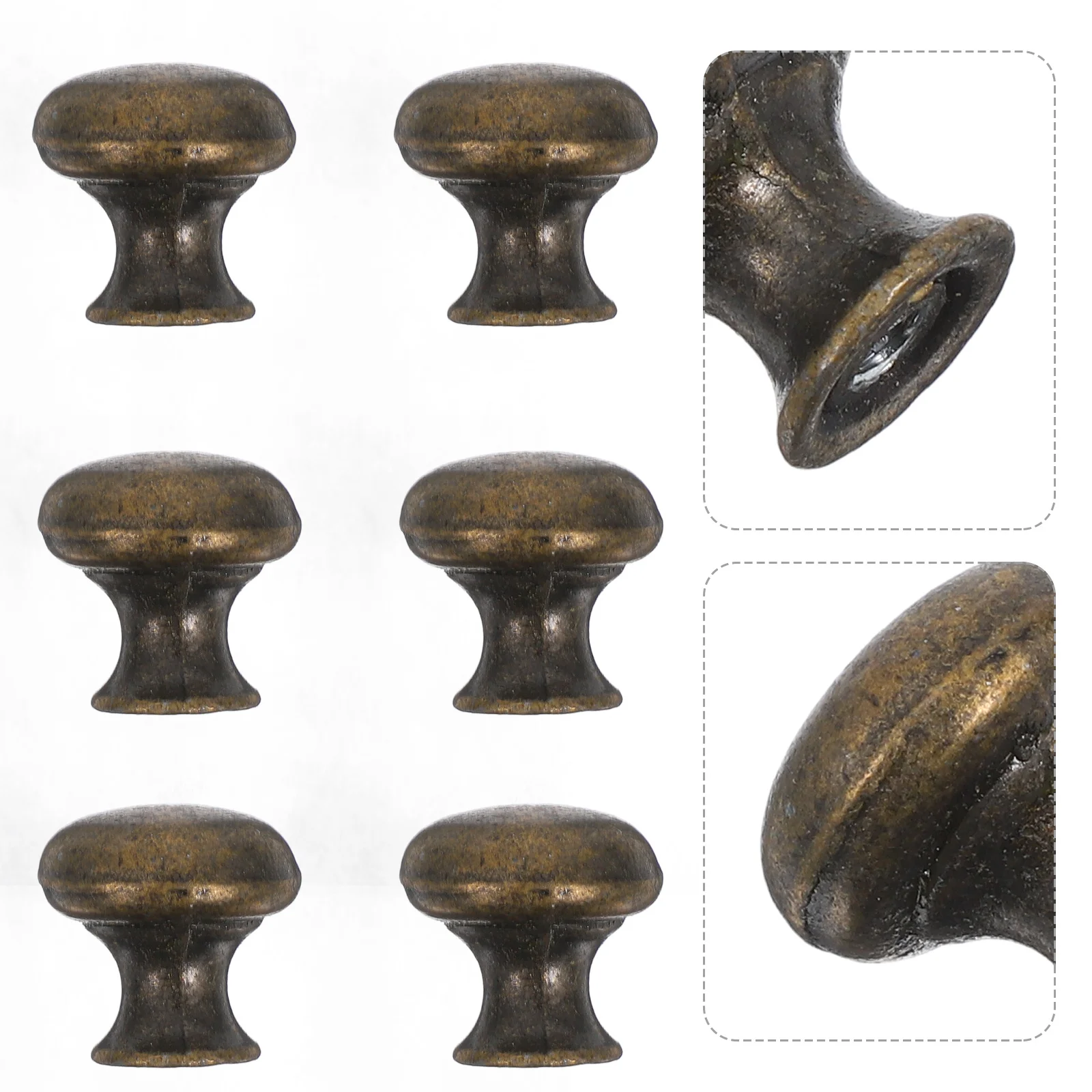 

12Pcs Retro Zinc Alloy Cabinet Knobs Single Hole Vintage Style Handles for Kitchen Bedroom Wardrobe Drawer Furniture