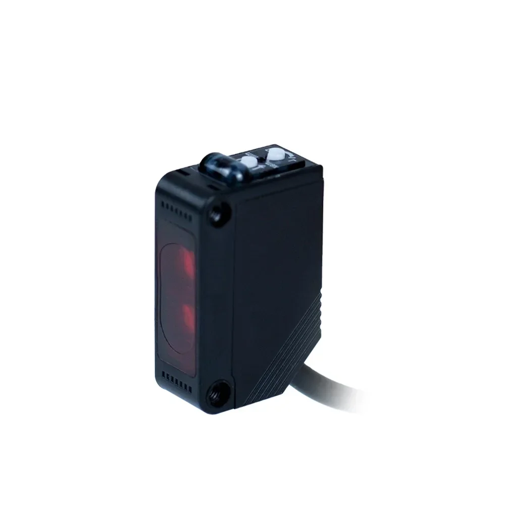 Hot Salessquare Through Beam Retro Reflective Diffuse Reflective Photoelectric Sensor Setting Extended Detection Distance