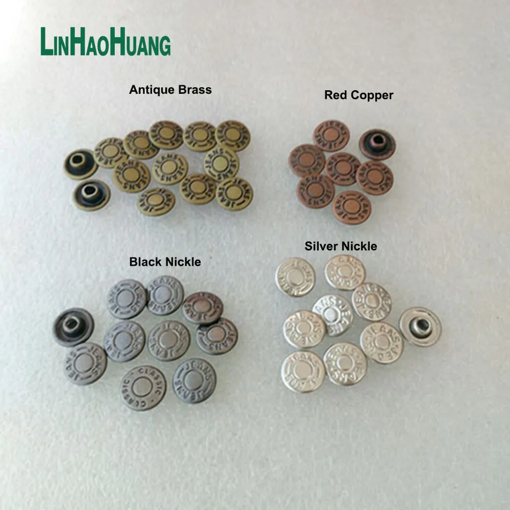 

200 комплектов джинсовых заклепок из античной золотой латуни 9,5 мм + алюминиевые гвозди с 1 комплектом инструментов для установки заклепок