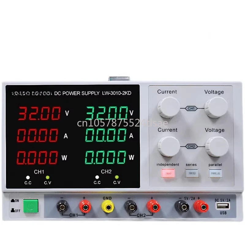 

Высокоточный регулируемый источник питания постоянного тока 30В/60В с цифровым дисплеем для тестирования и обслуживания, импульсный, с двойным выходом